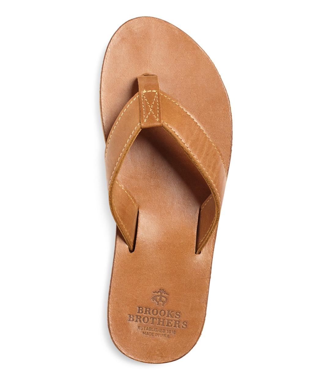 brooks brothers mens flip flops